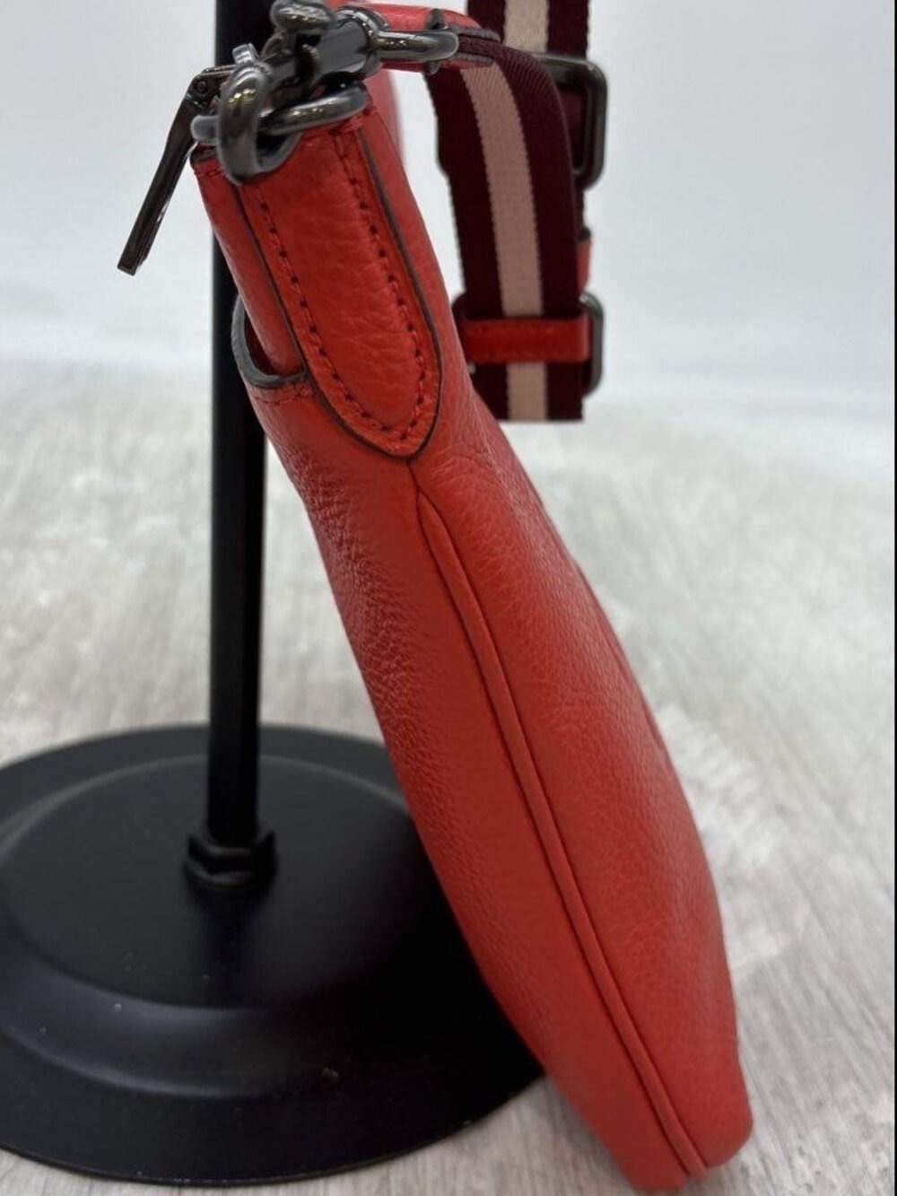 Coach Red Pebbled Leather Jes Slim Crossbody Bag - Picture 5 of 11